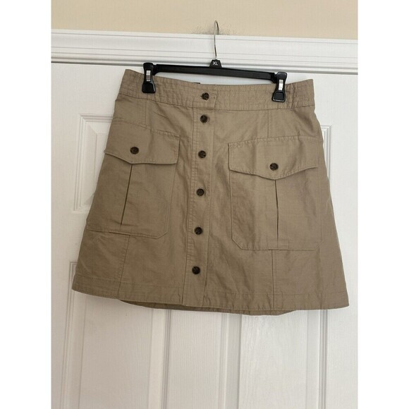 Banana Republic Steppe Linen Blend Mini Skirt In Maverick Tan NWT - Picture 1 of 6